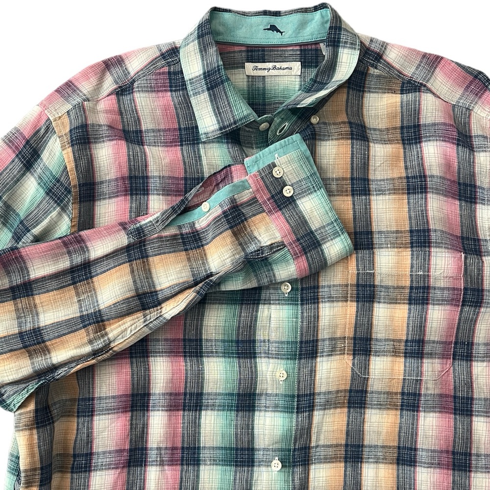 Tommy Bahama Multicolor Plaid Dress Shirt